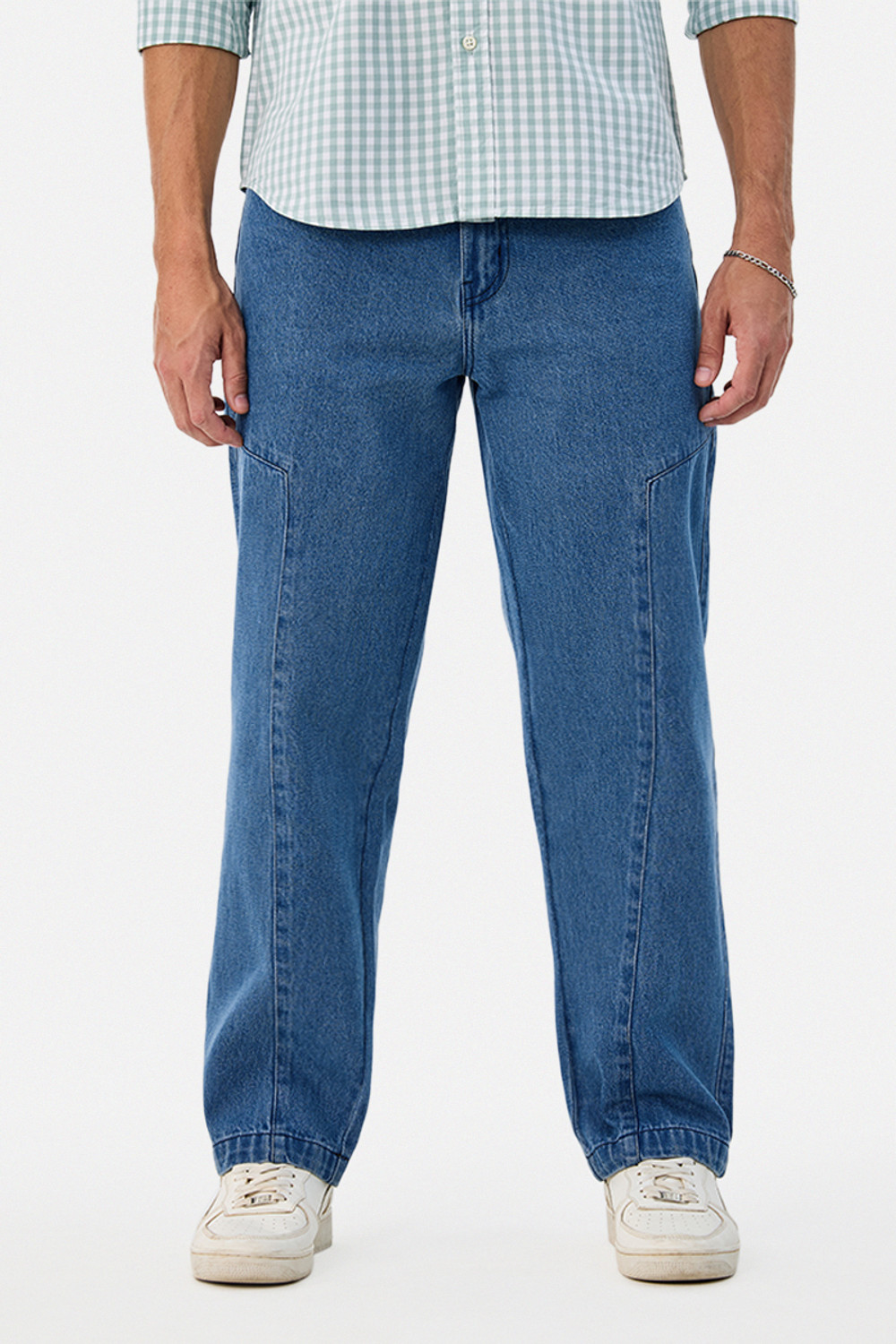 Image of Snitch Loose Fit Men Blue Jeans