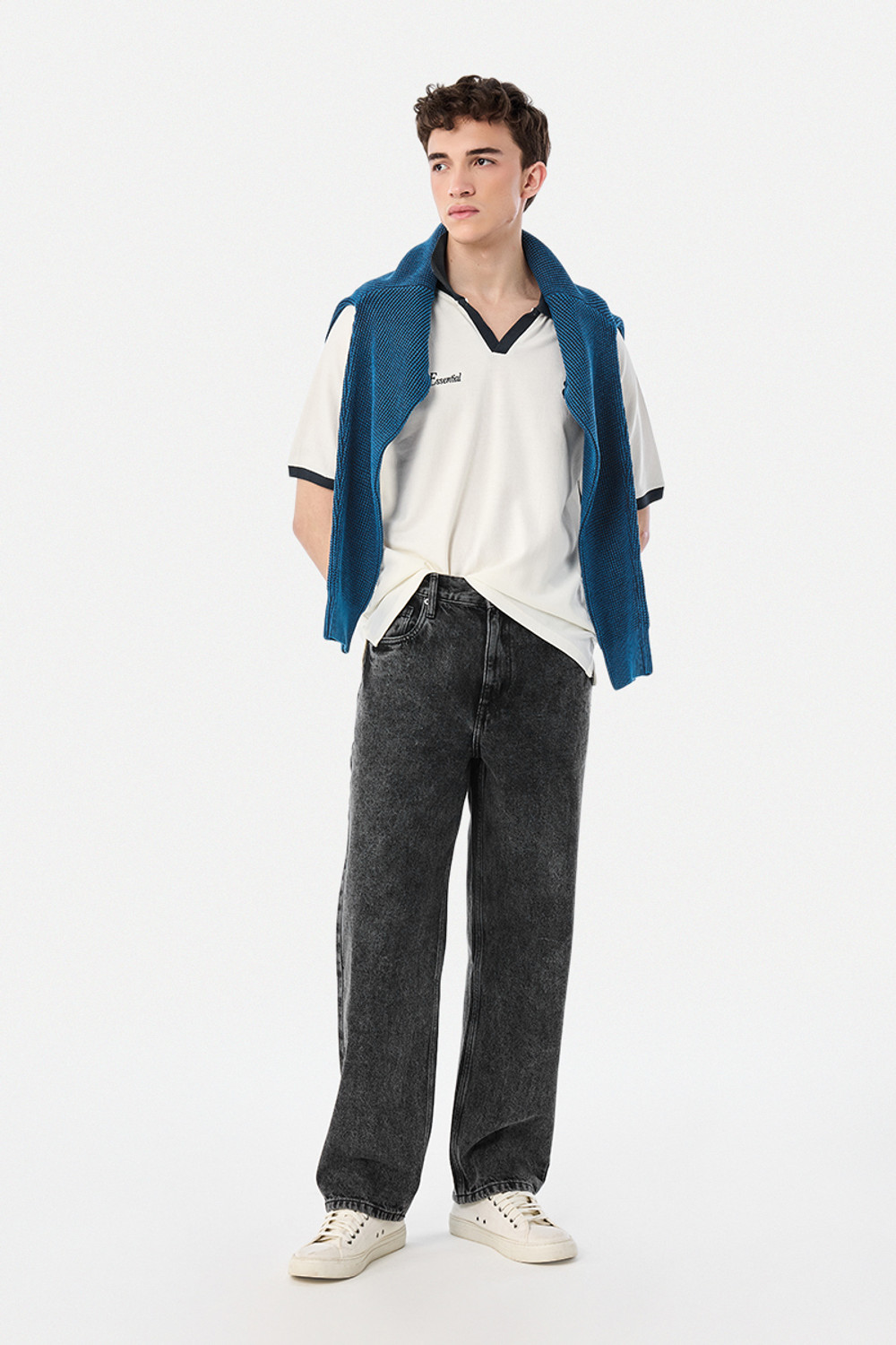 Image of Snitch Baggy Fit Men Black Jeans