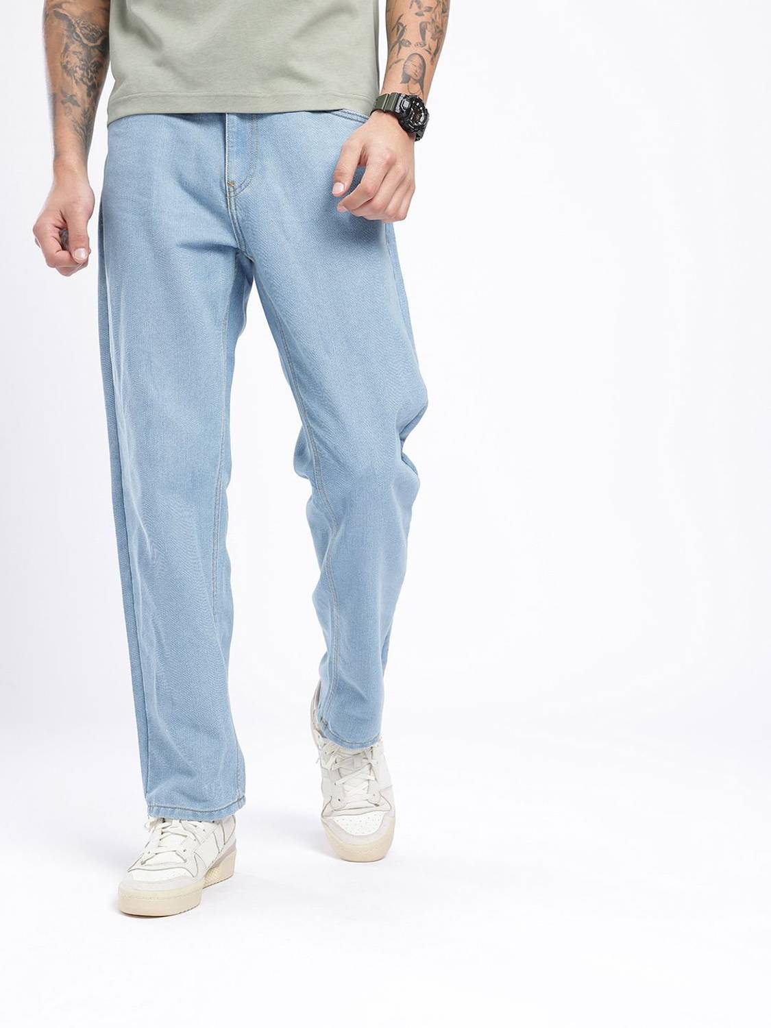 Glitchez Straight Fit Men Blue Jeans - Image 2
