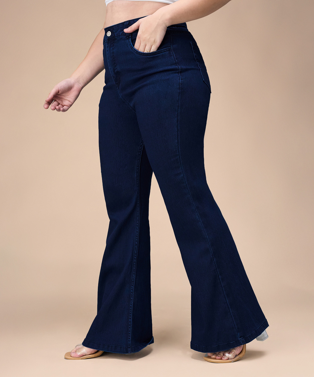 Image of Miss Chase Boot-Leg Women Dark Blue Jeans