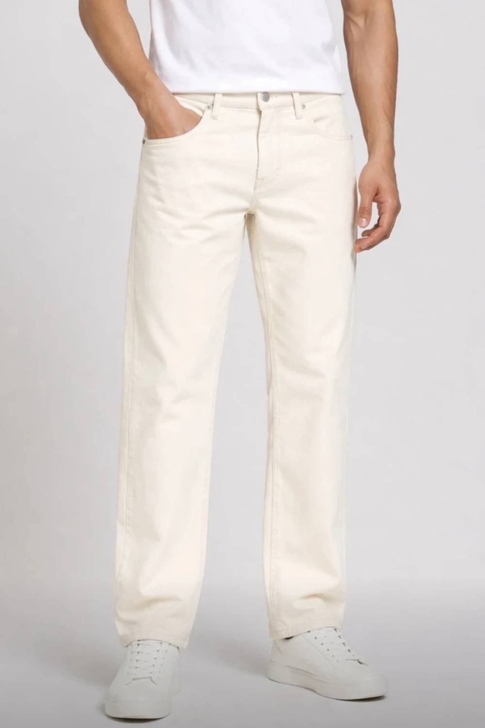 Zaba Denim Loose Fit Men Beige Jeans - Image 4
