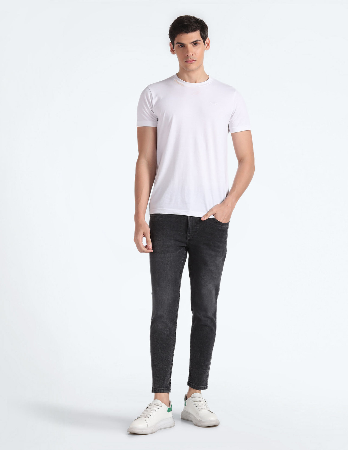 Image of FLYING MACHINE Skinny Men Black Jeans