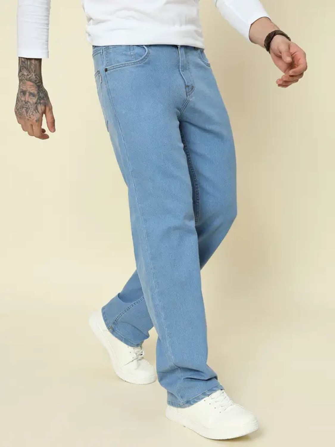 Image of moda star Regular Men Light Blue Jeans