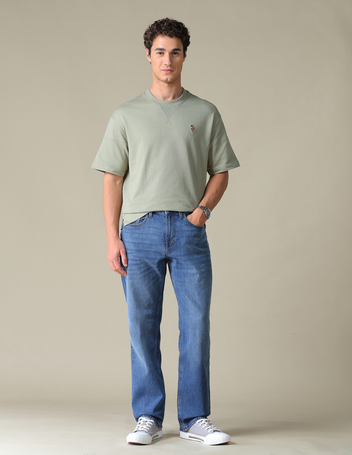 Image of U.S. Polo Assn. Denim Co. Relaxed Fit Men Blue Jeans