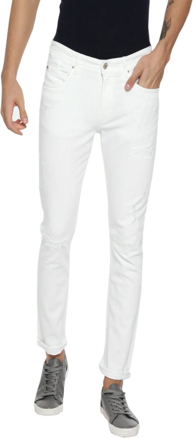 CALCIUM Skinny Men White Jeans