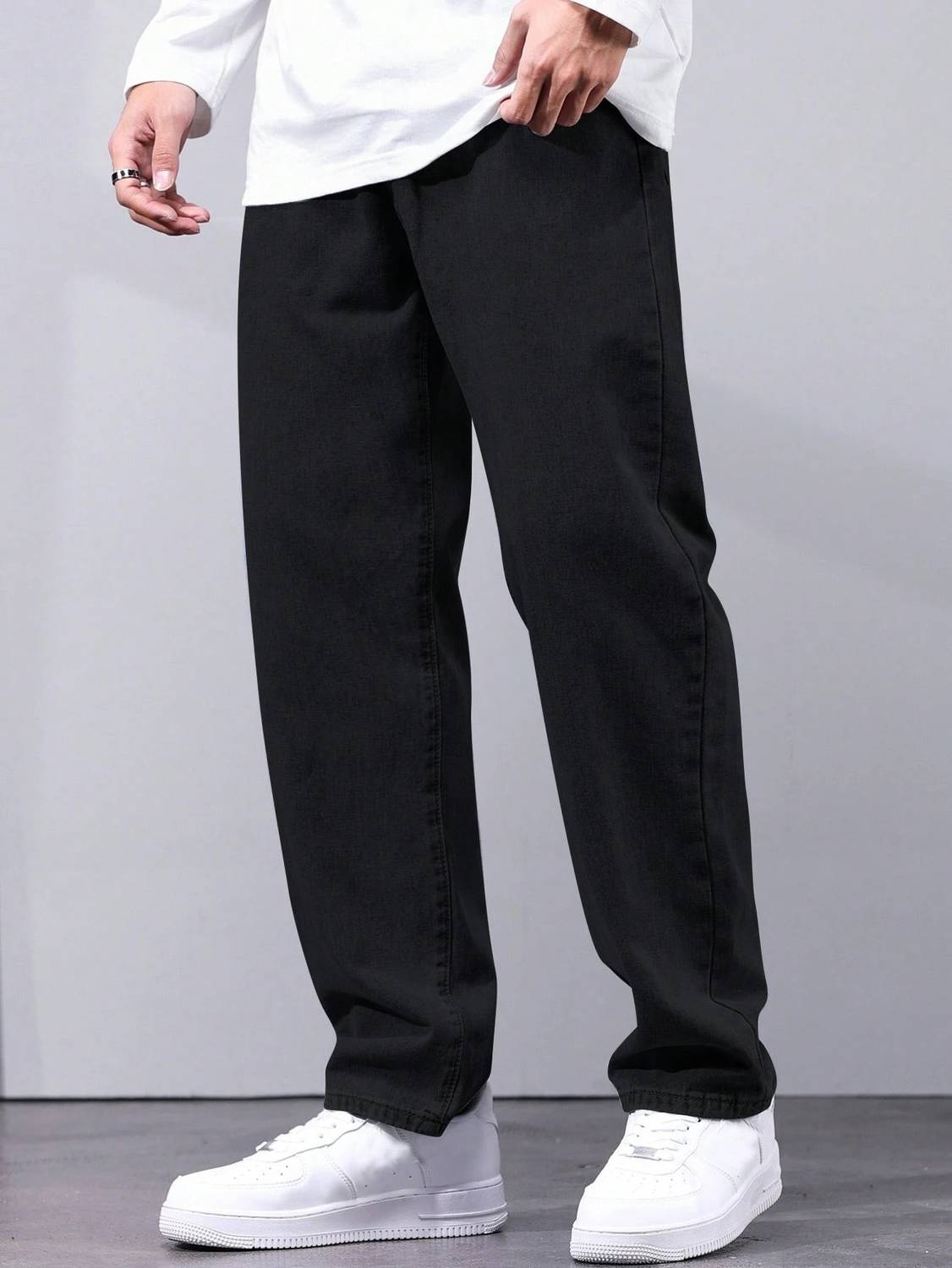 BREXX Relaxed Fit Men Black Jeans