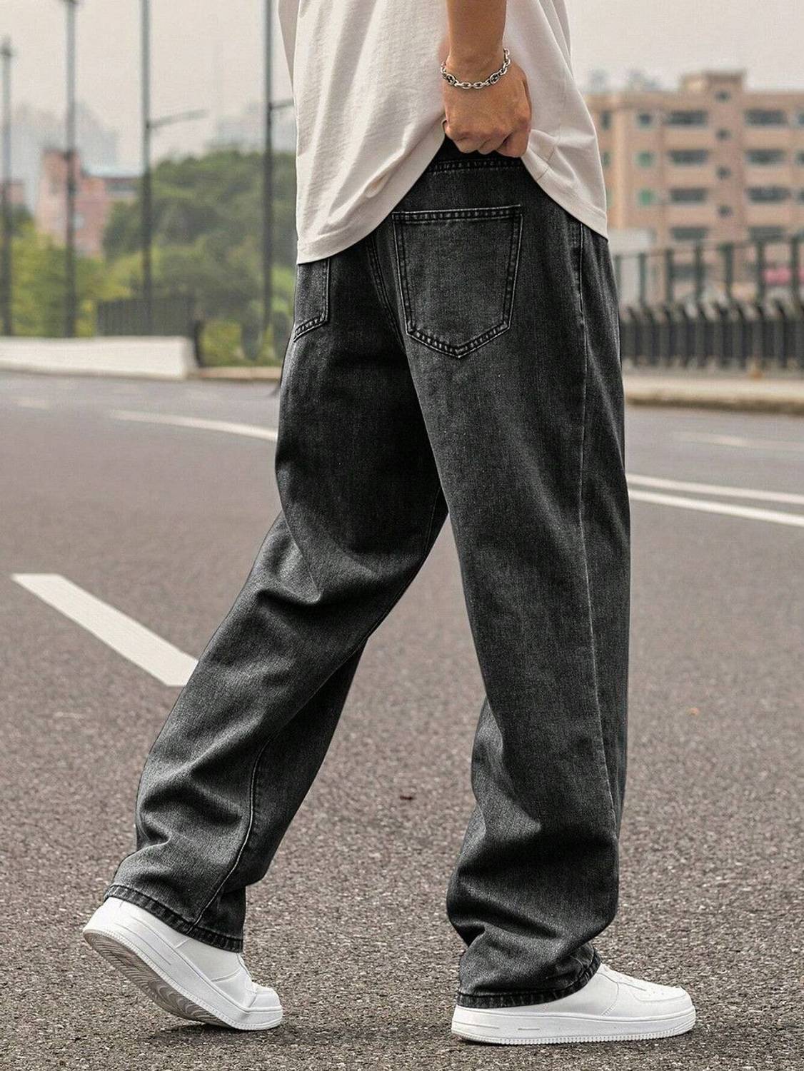 JAAR FASHION Men Grey Loose Fit Jeans - Image 4