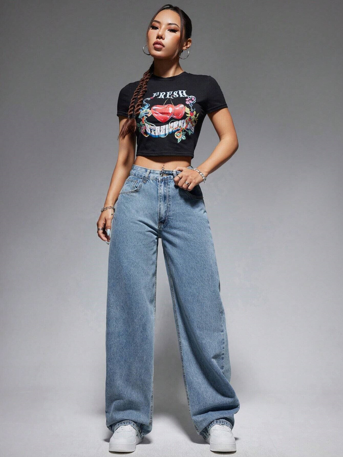 Image of FLOWFIT Loose Fit Women Light Blue Jeans