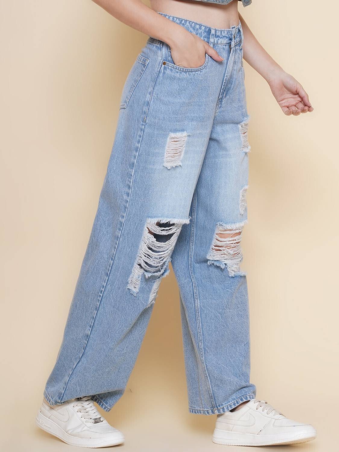 Puella Loose Fit Women Blue Jeans - Image 3