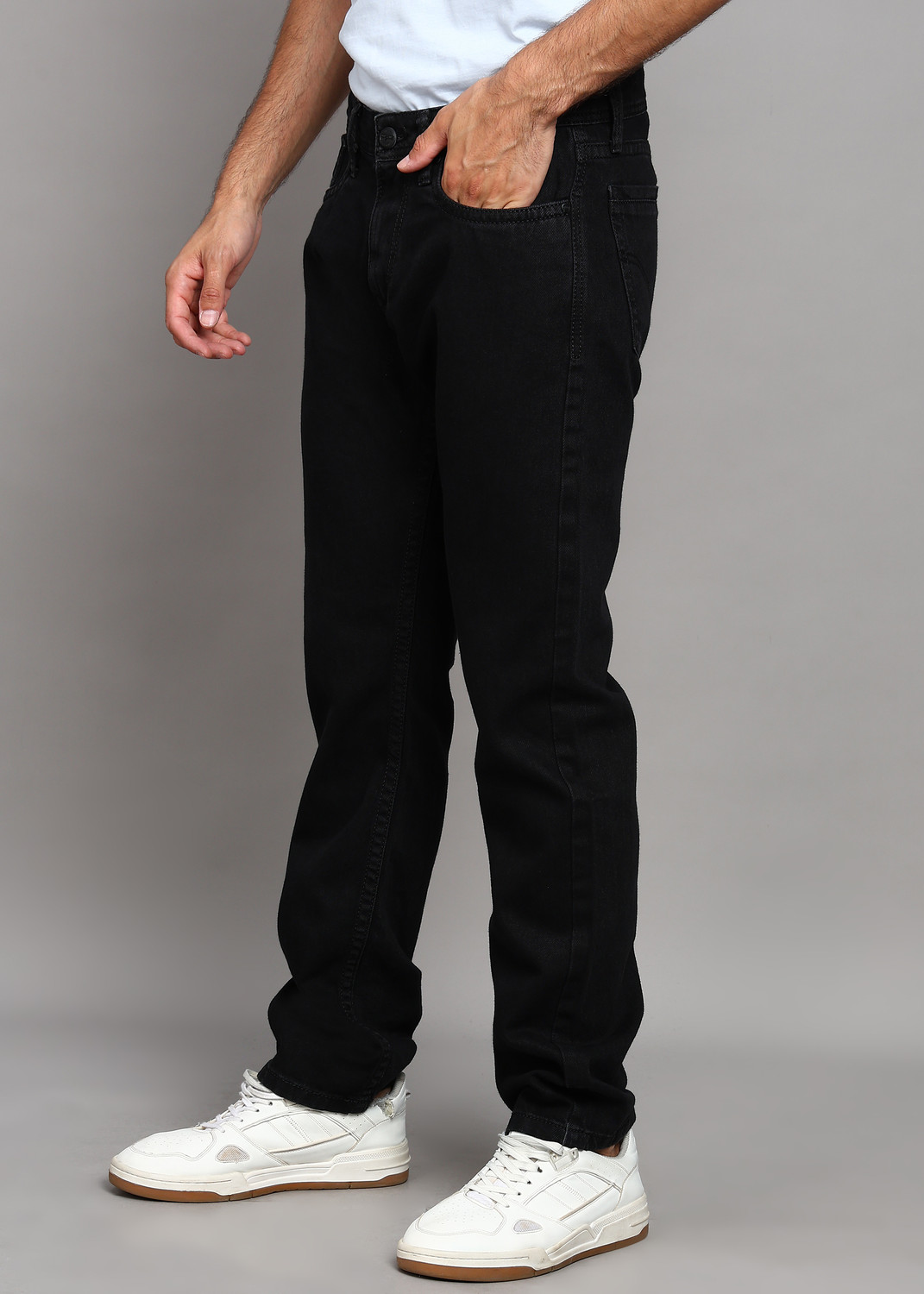 Image of INTEGRITI Straight Fit Men Black Jeans