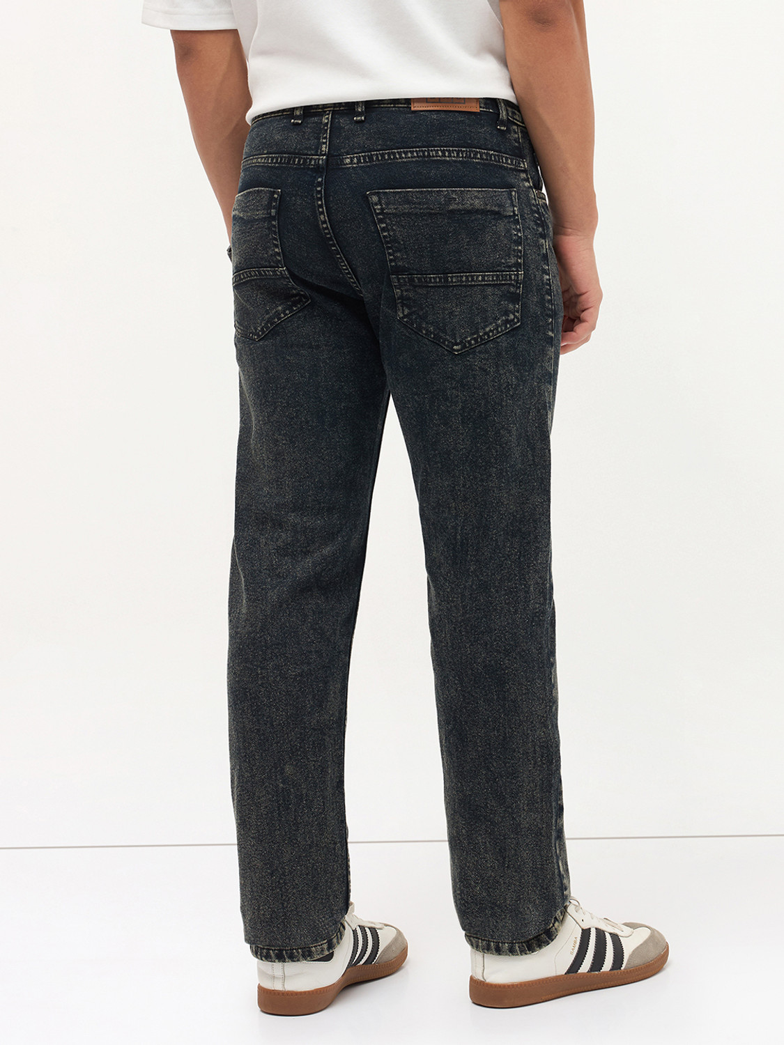 Image of Urbano Fashion Regular Men Black Jeans