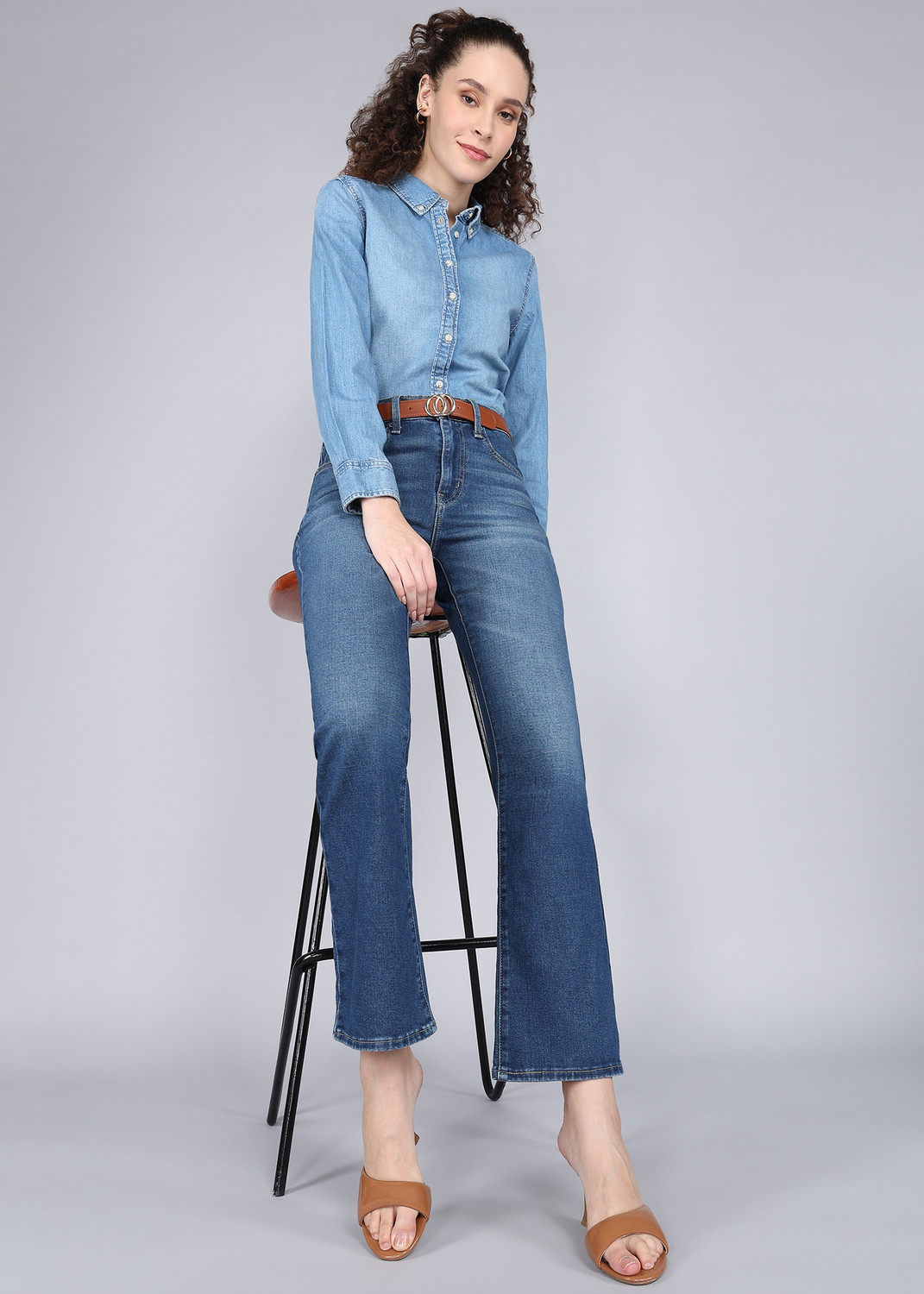 Image of LEVI'S Flared Women Blue Jeans