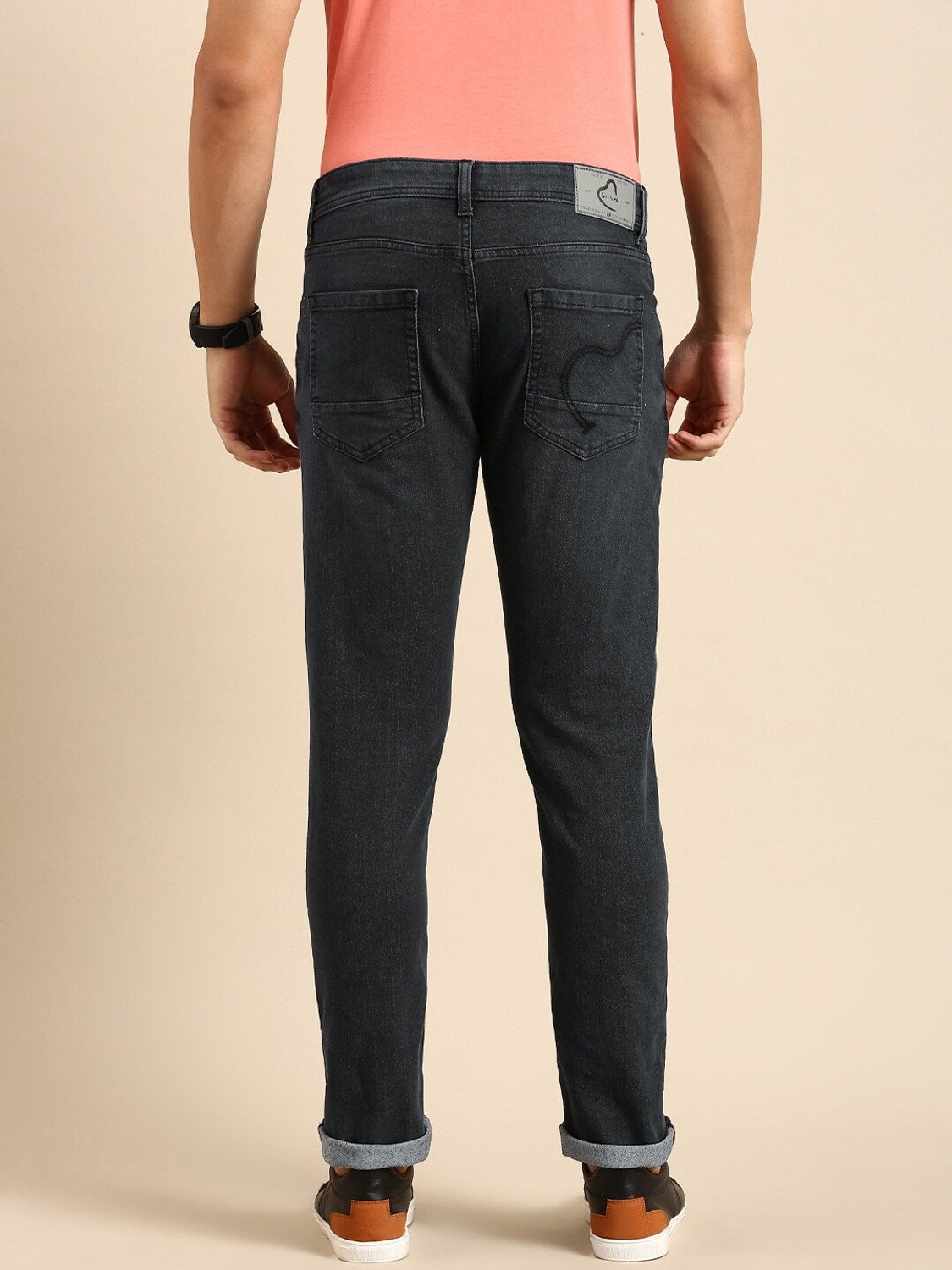 Image of BEING HUMAN Slim Men Grey Jeans