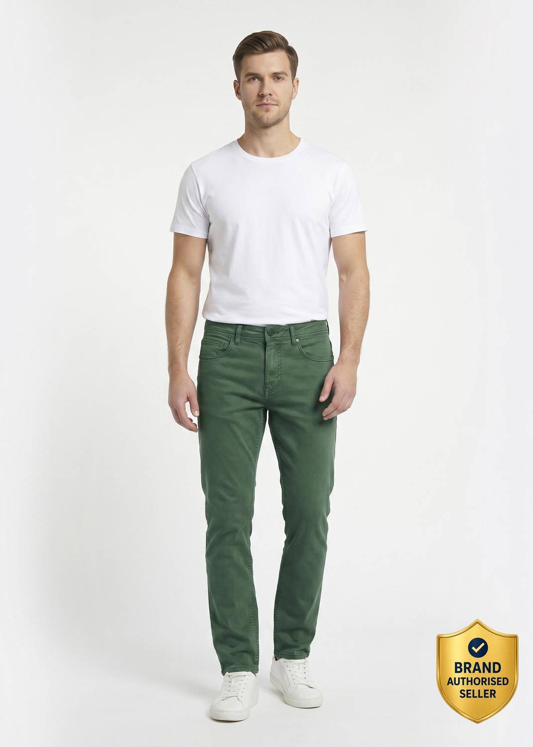 INTEGRITI Straight Fit Green Jeans - Image 1