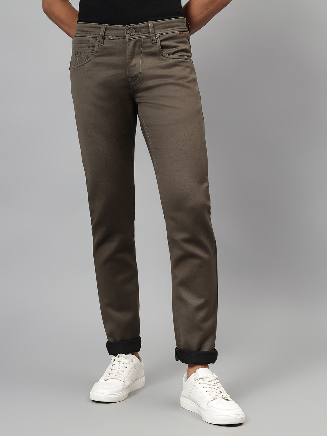 Image of CANTABIL Regular Men Dark Green Jeans