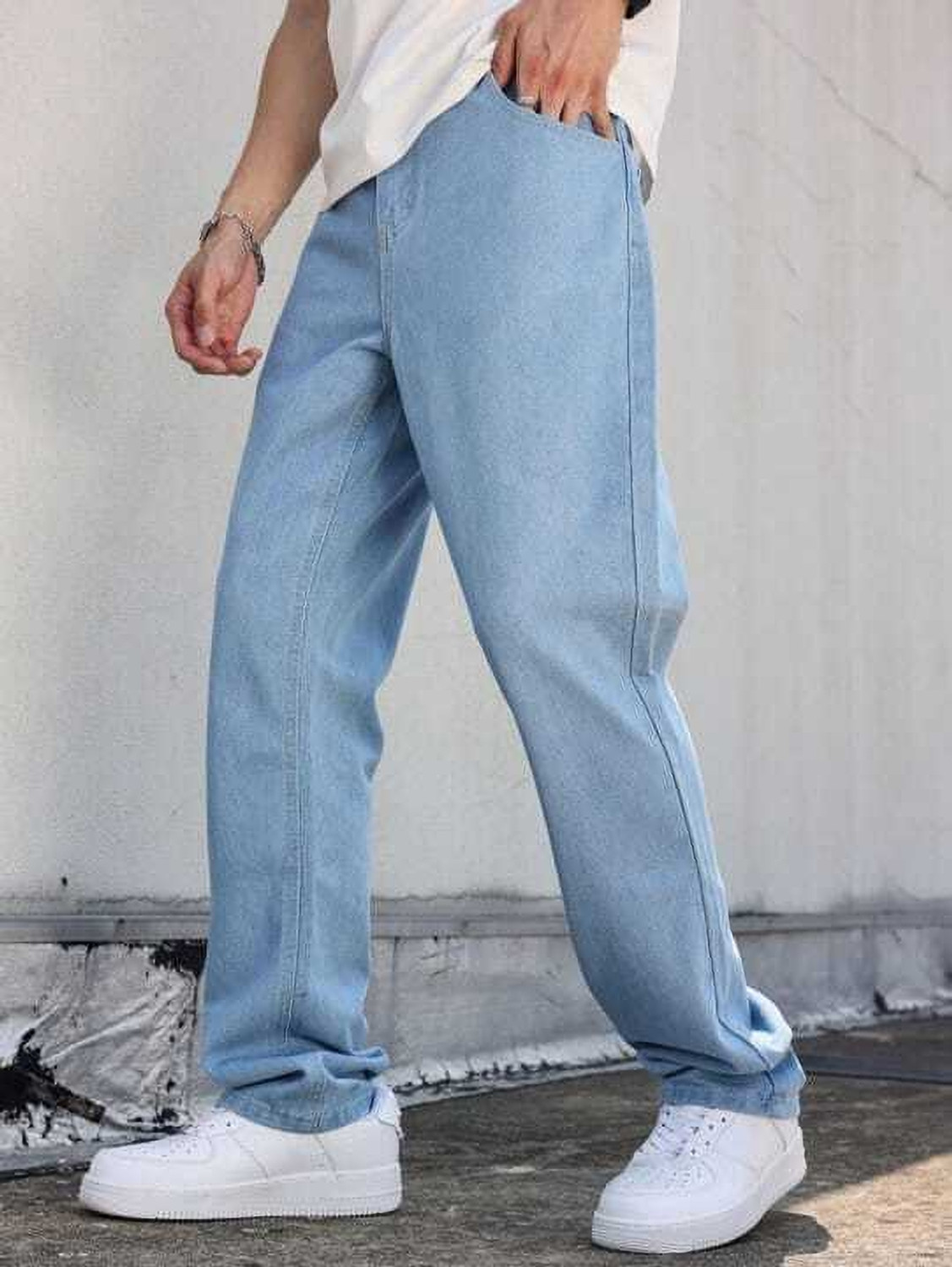 Image of Southee Loose Fit Men Light Blue Jeans