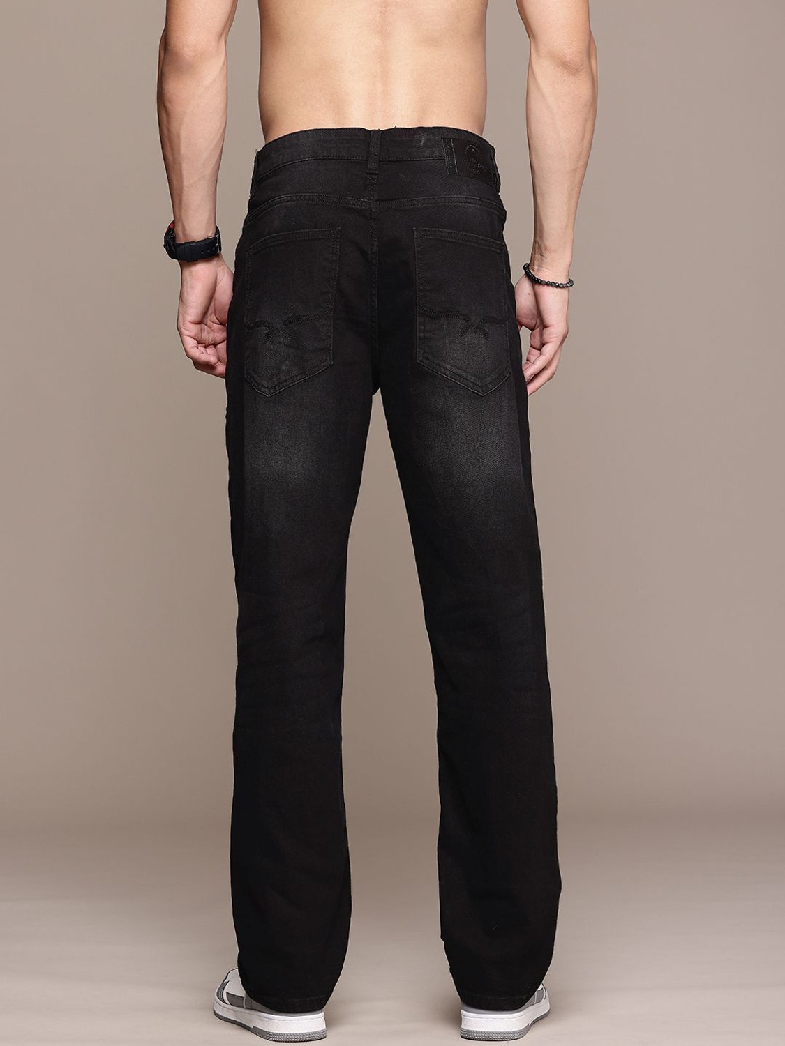 Image of Roadster Straight Fit Men Black Jeans