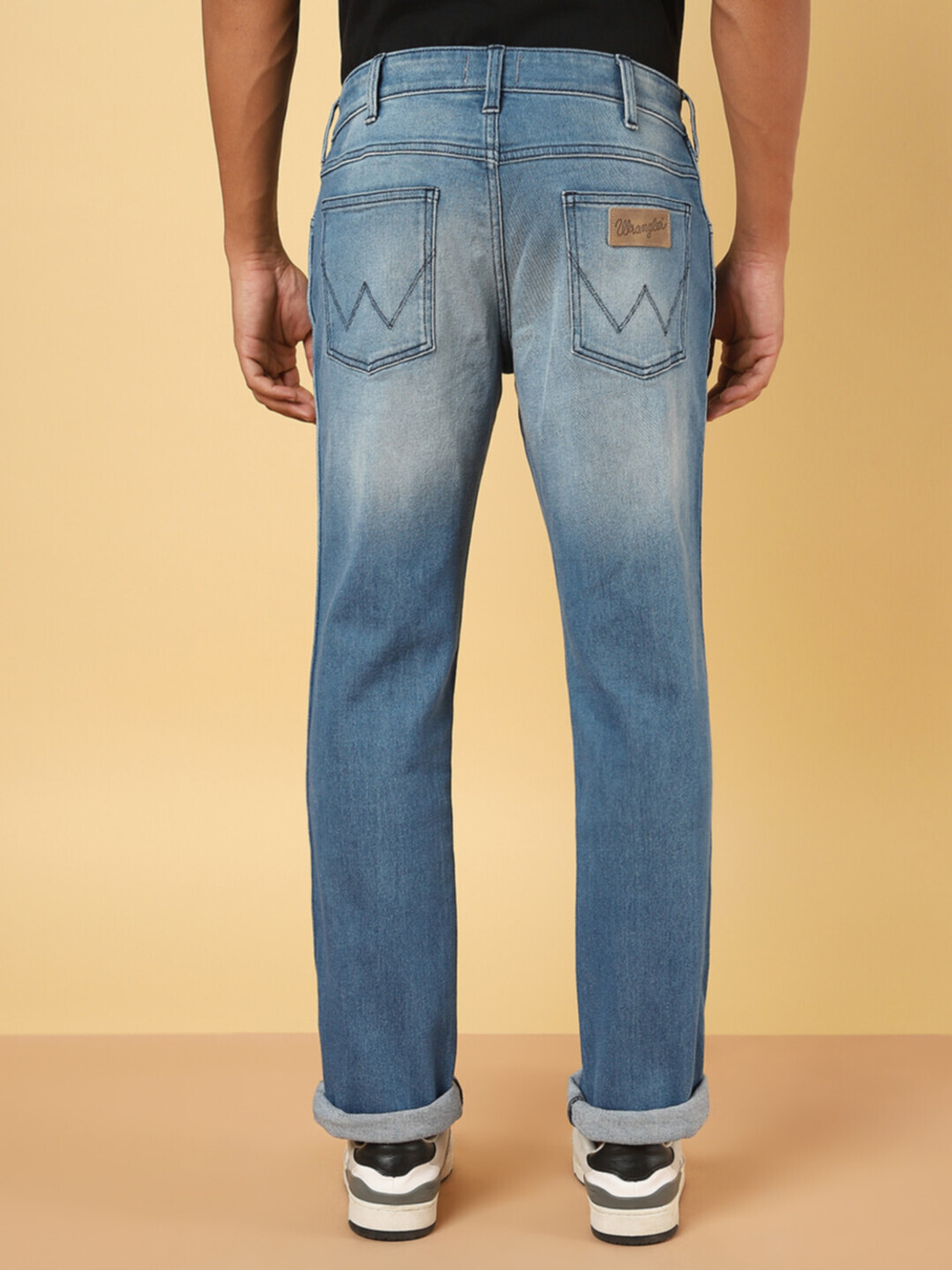 Image of Wrangler Regular Men Blue Jeans