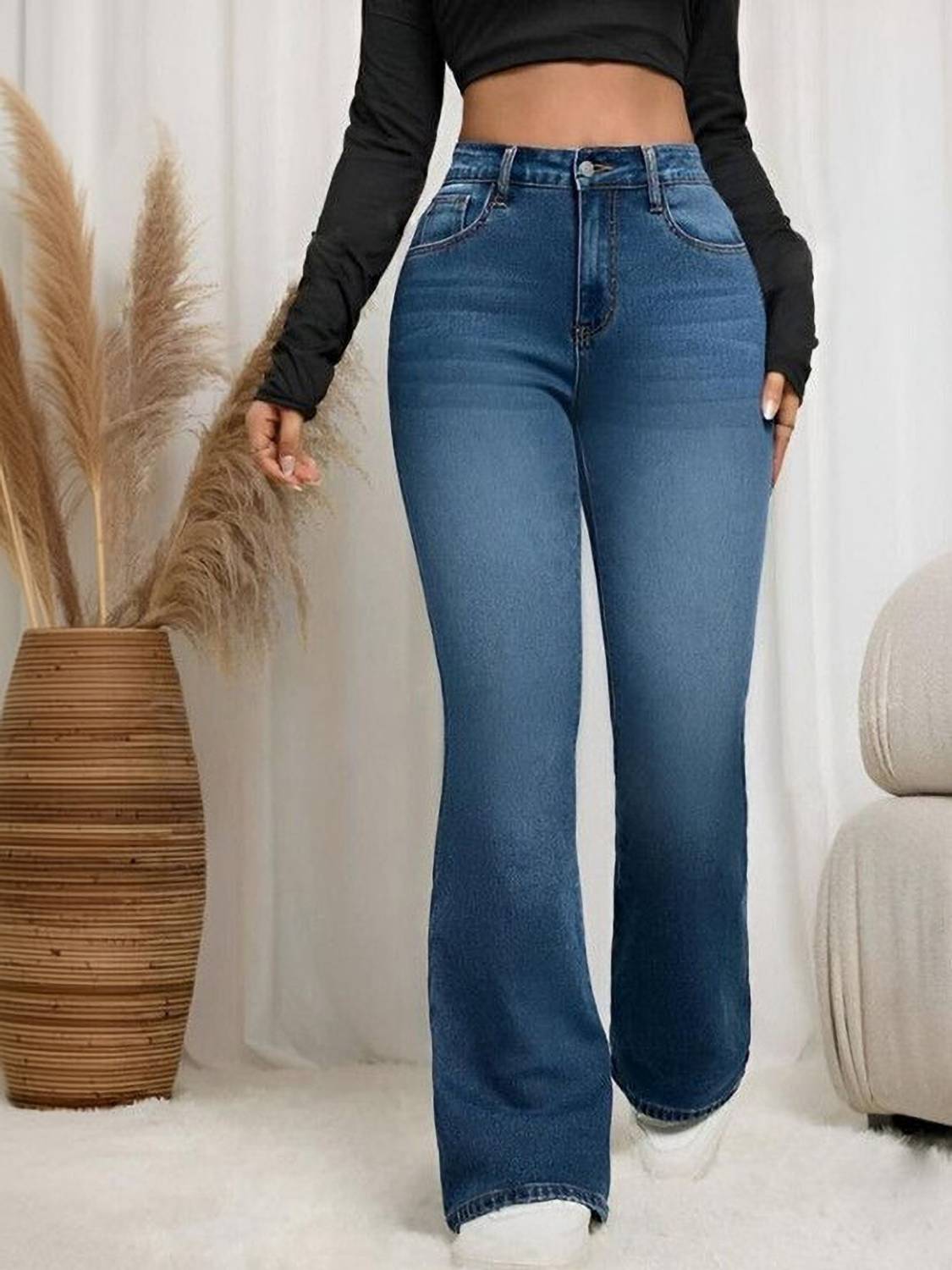 AAV2 Wide Leg Women Light Blue Jeans