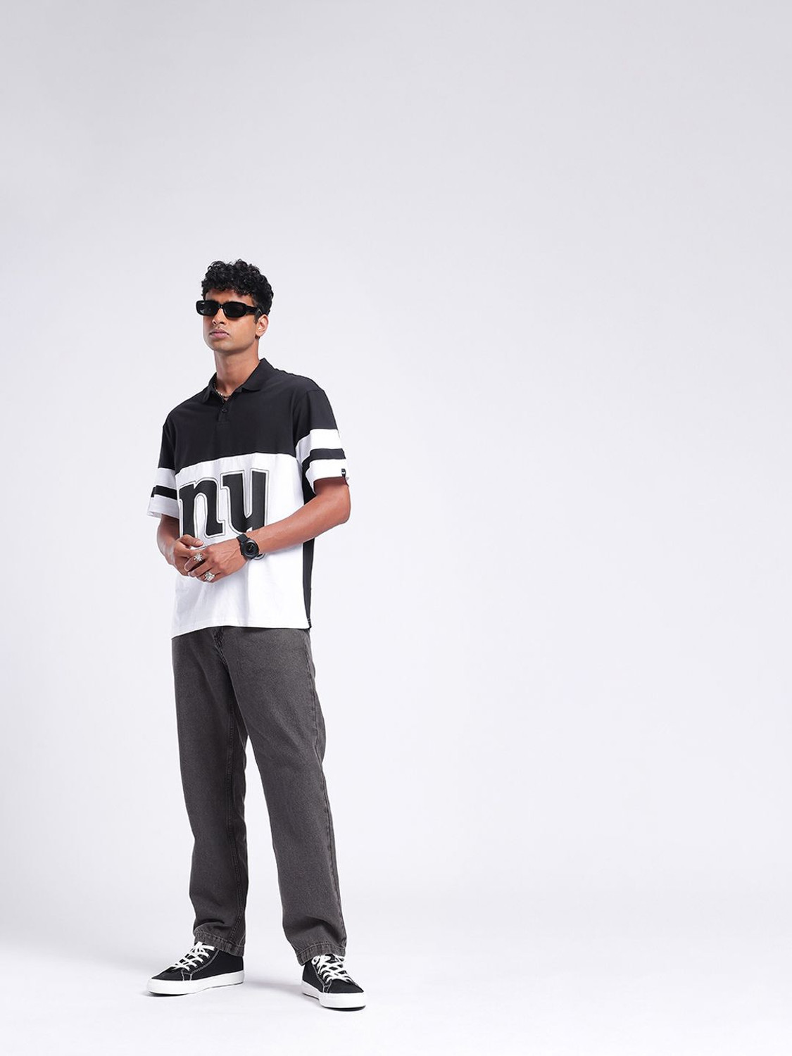 Image of Glitchez Loose Fit Men Black Jeans