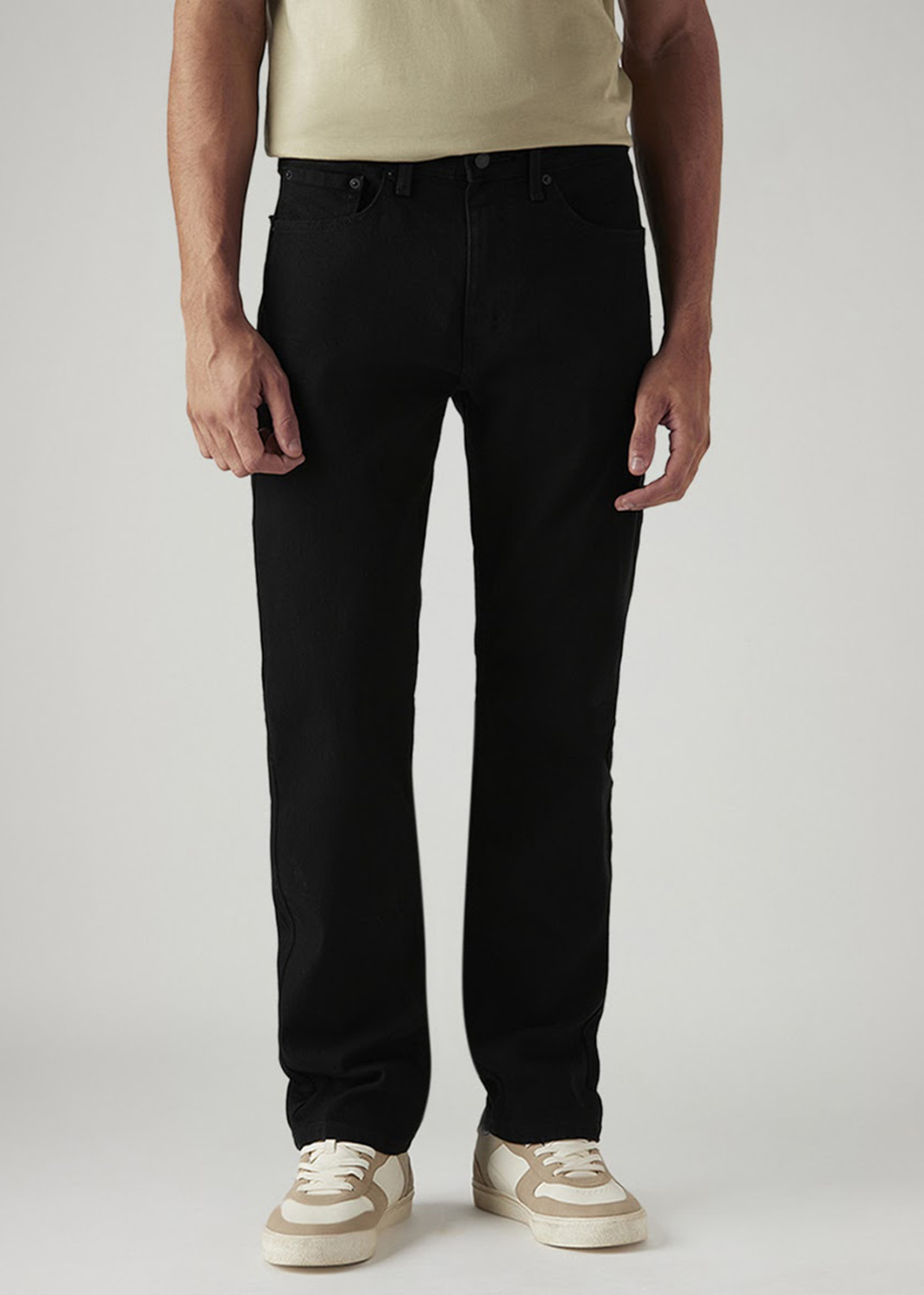 Image of LEVI'S Straight Fit Men Black Jeans