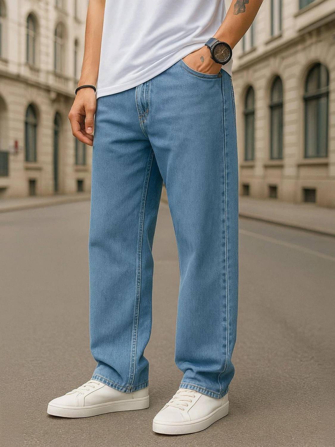 COYSTORE Straight Fit Men Light Blue Jeans