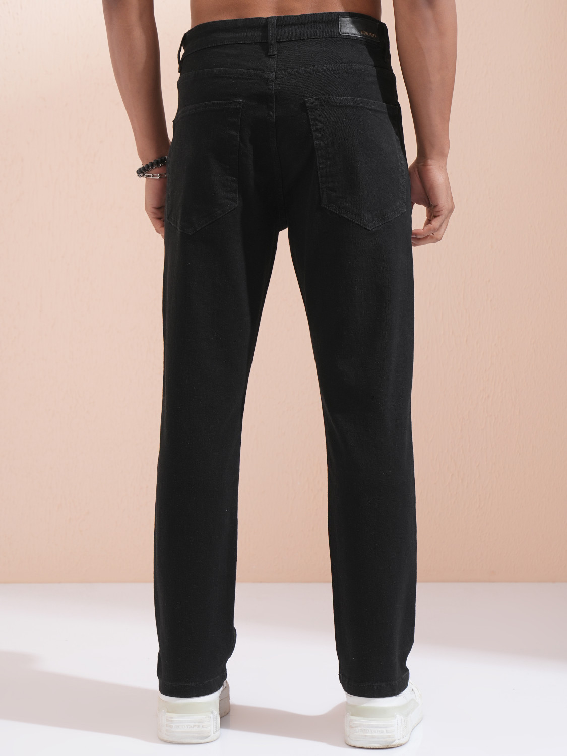 Image of HIGHLANDER Straight Fit Men Black Jeans