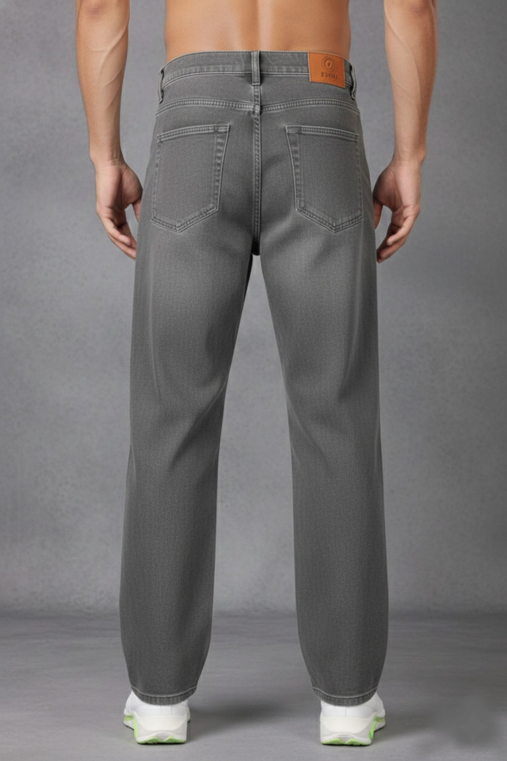 Image of ZAYSH Loose Fit Men Grey Jeans