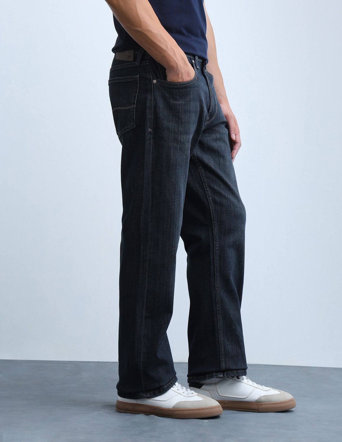 Image of FLYING MACHINE Boot-Leg Men Blue Jeans
