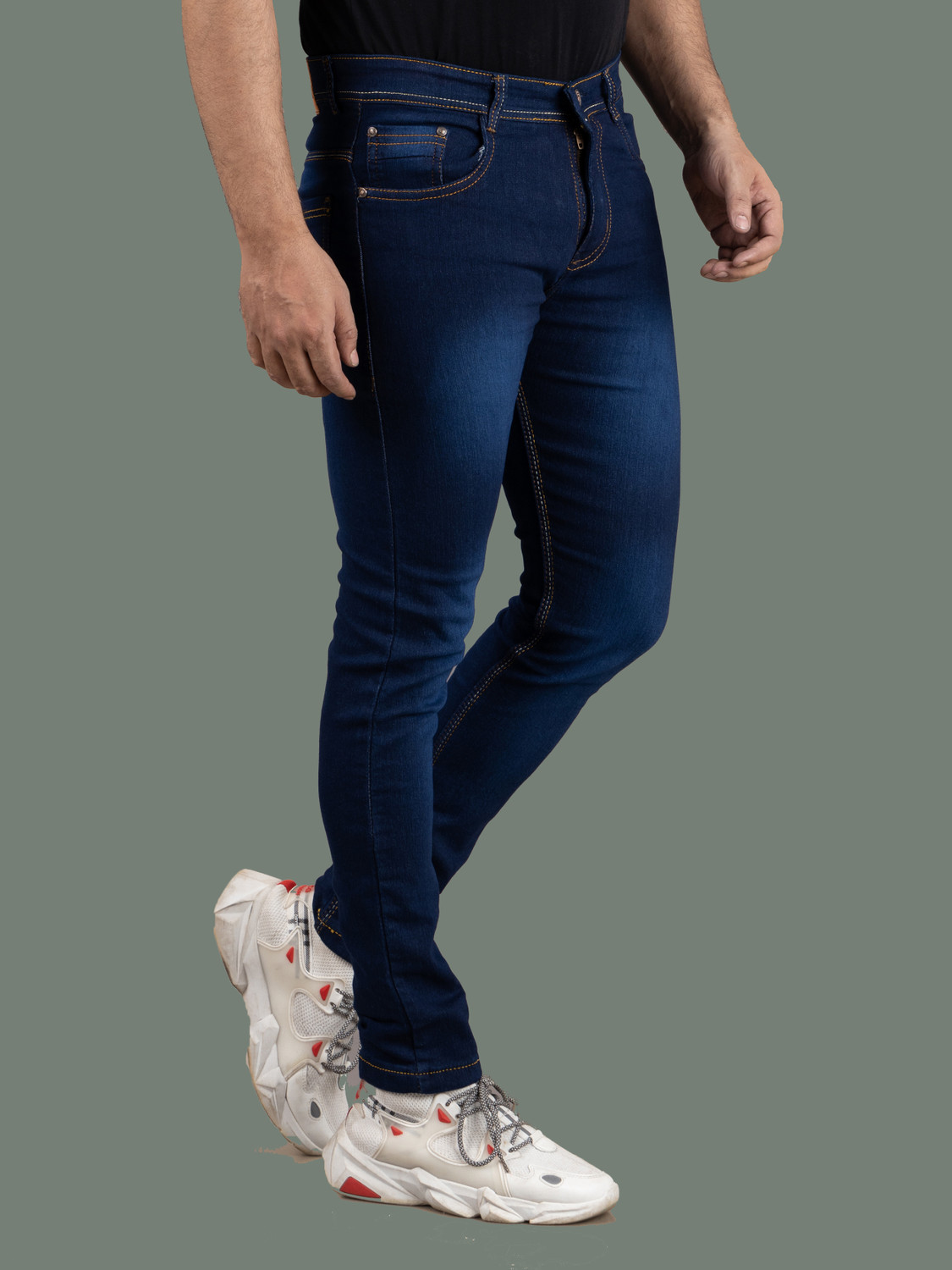 Image of METRONAUT Slim Men Dark Blue Jeans