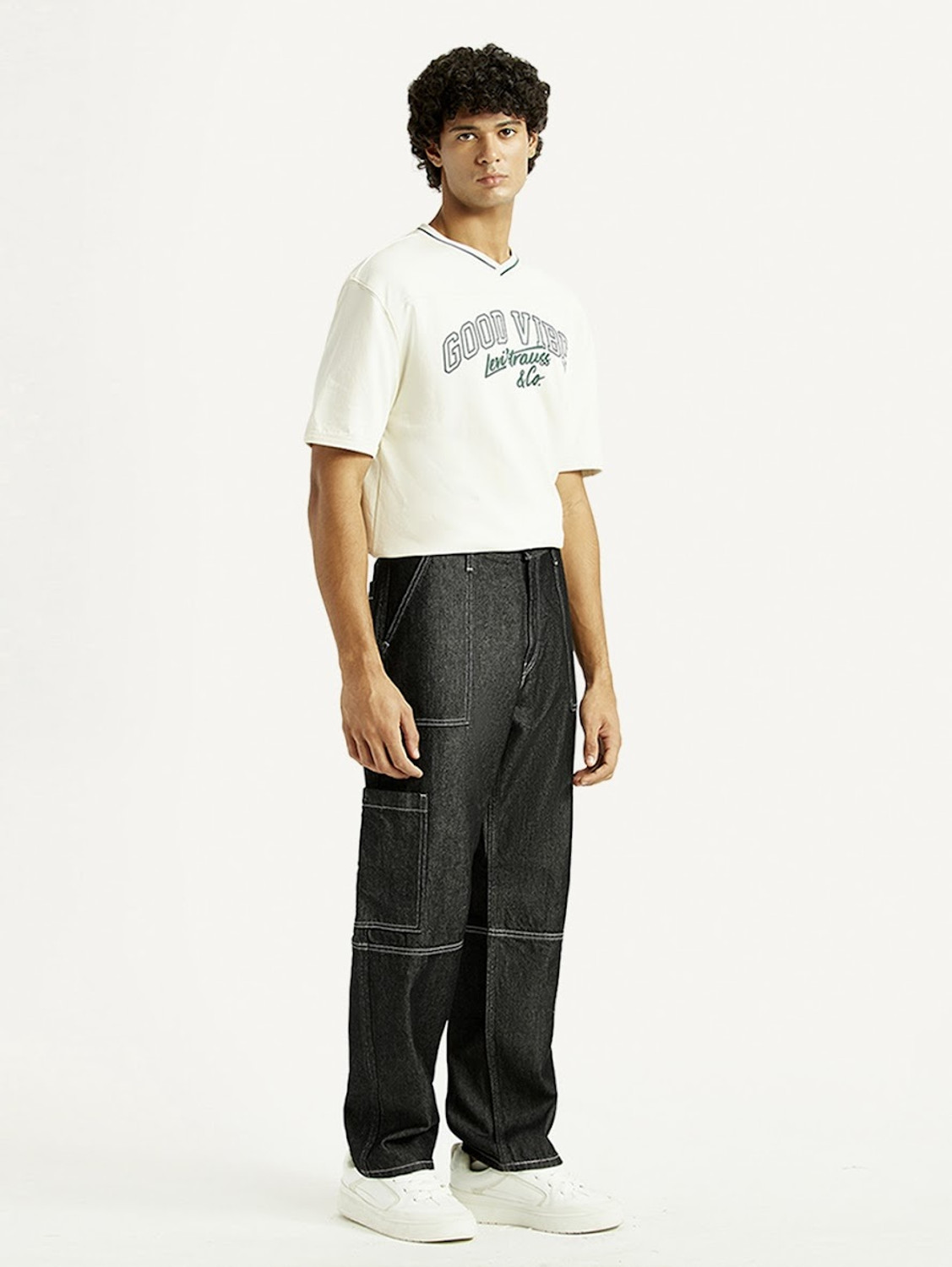 Image of LEVI'S 568 Straight Fit Men Black Jeans