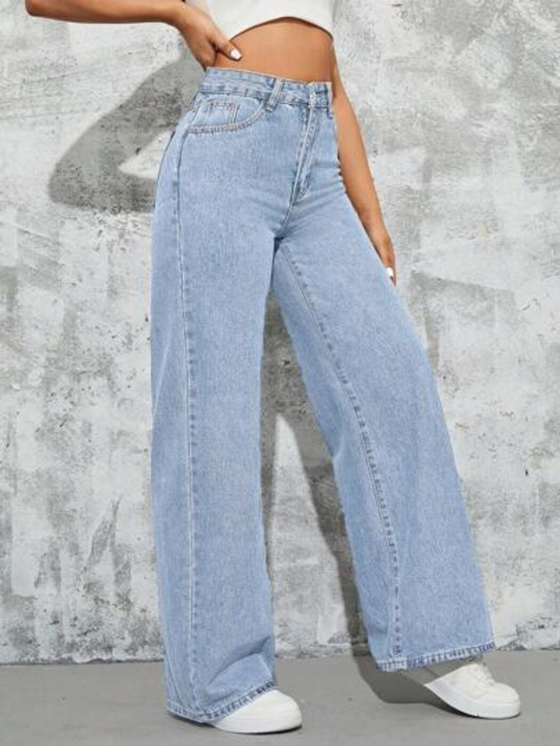 Image of KASHIAN Boyfriend Women Light Blue Jeans