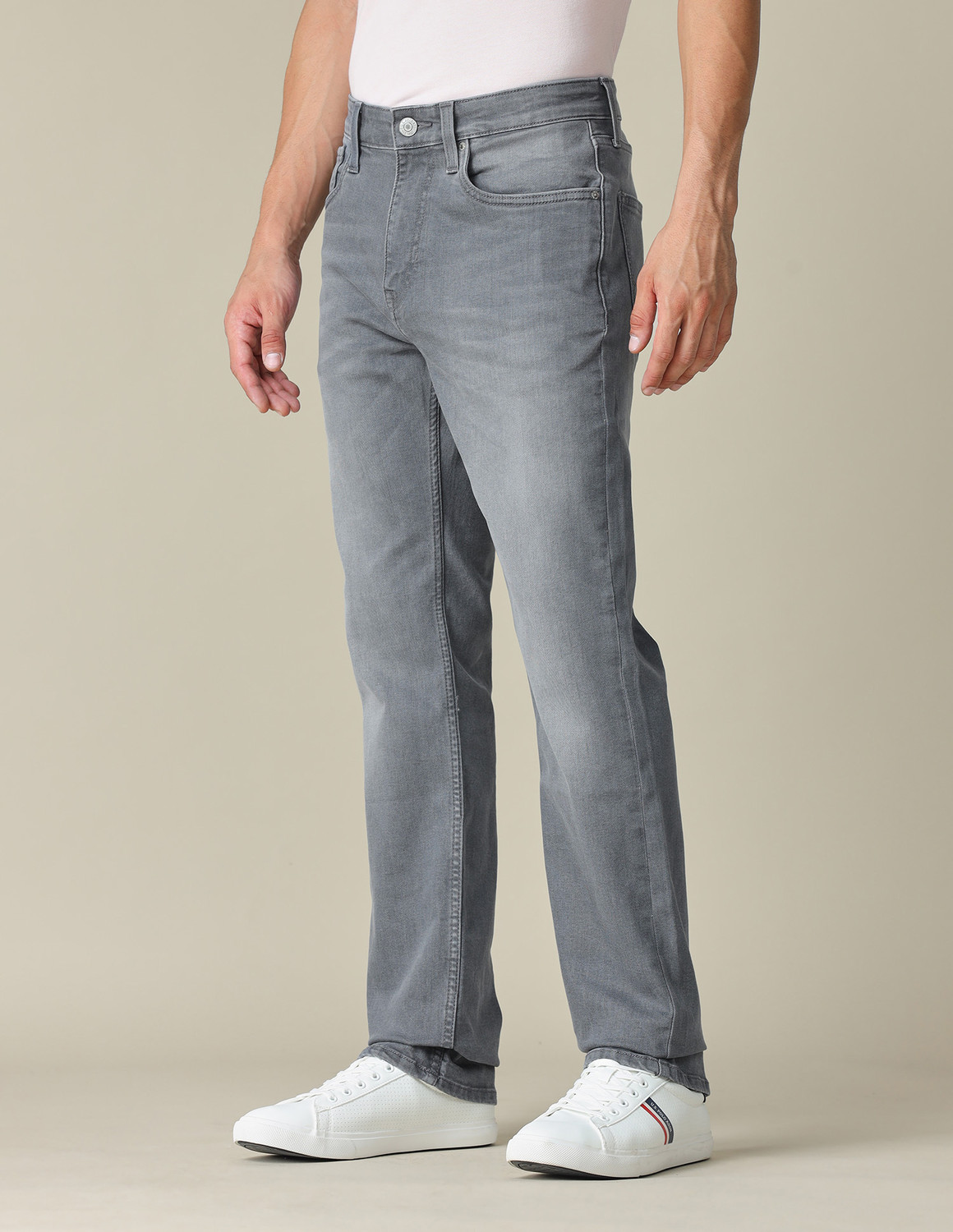 Image of U.S. Polo Assn. Denim Co. Straight Fit Men Grey Jeans