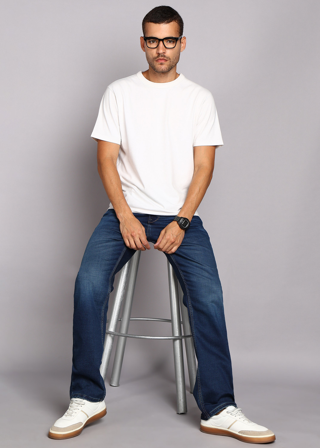 Image of KILLER Straight Fit Men Dark Blue Jeans