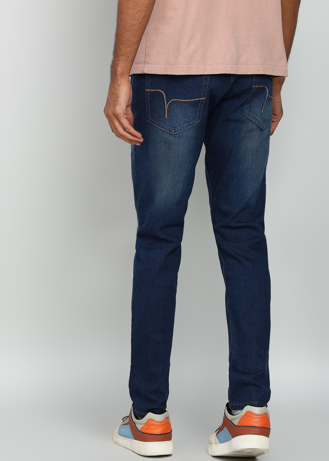 Image of FLYING MACHINE Slim Men Dark Blue Jeans