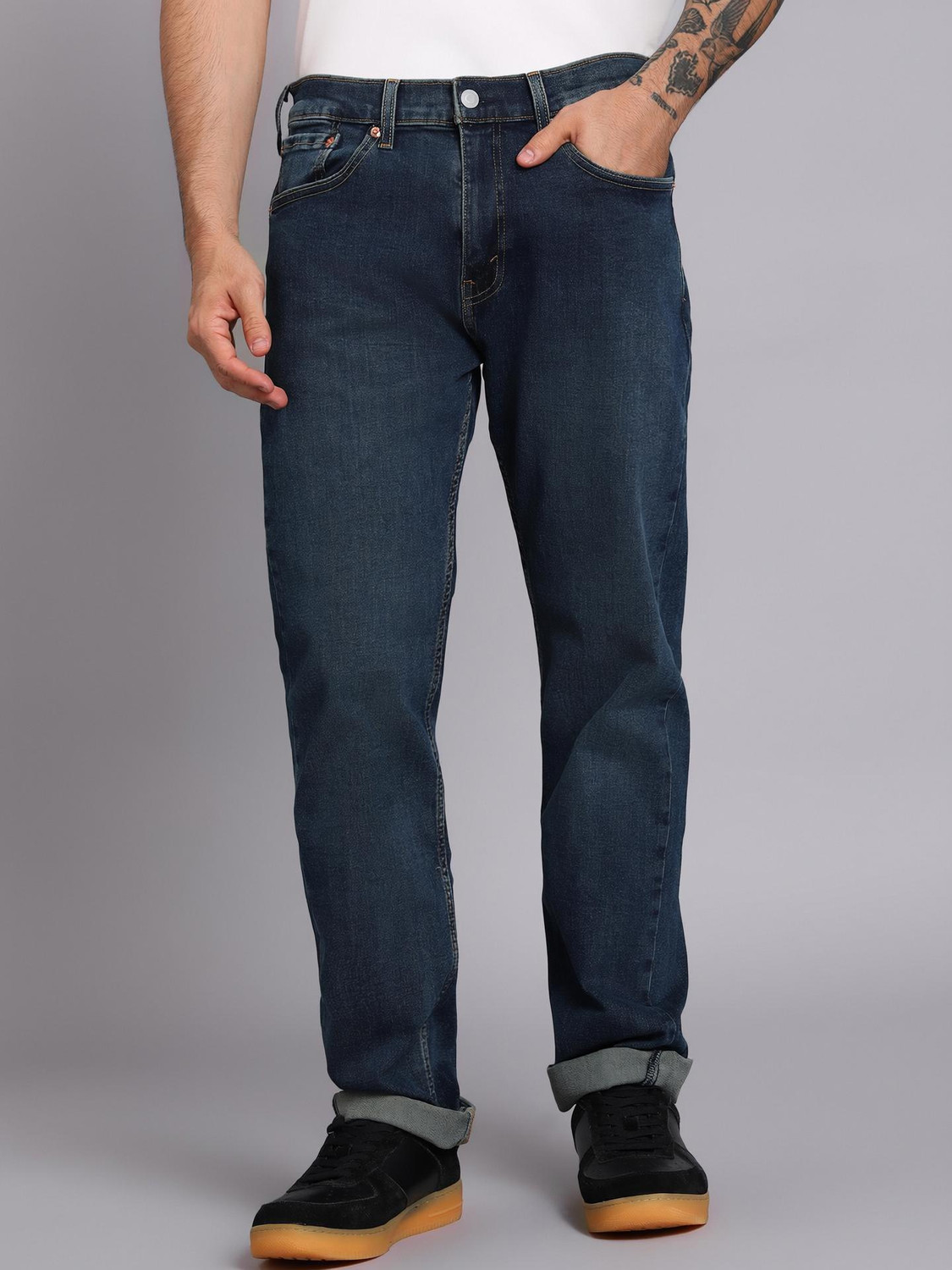 Image of LEVI'S 505 Straight Fit Men Blue Jeans