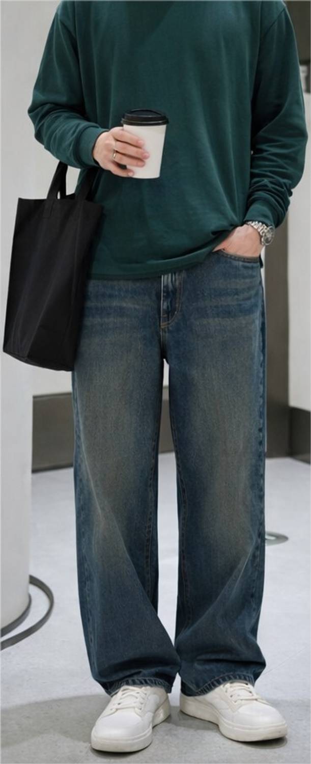 ujas Straight Fit Men Green Jeans