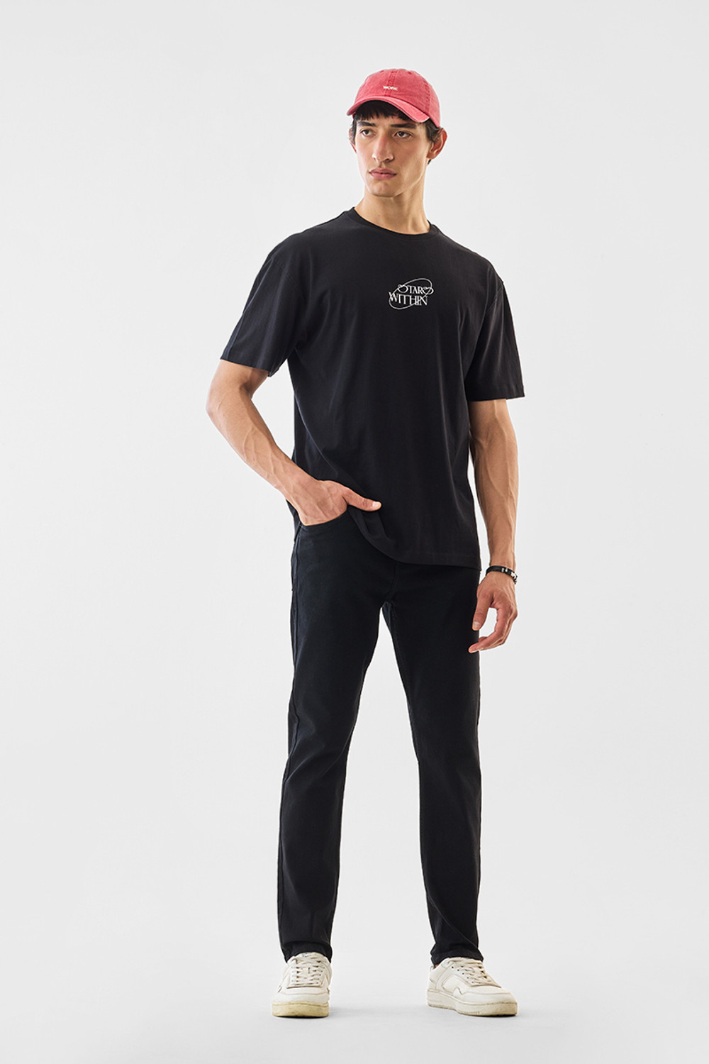 Image of Snitch Slim Men Black Jeans