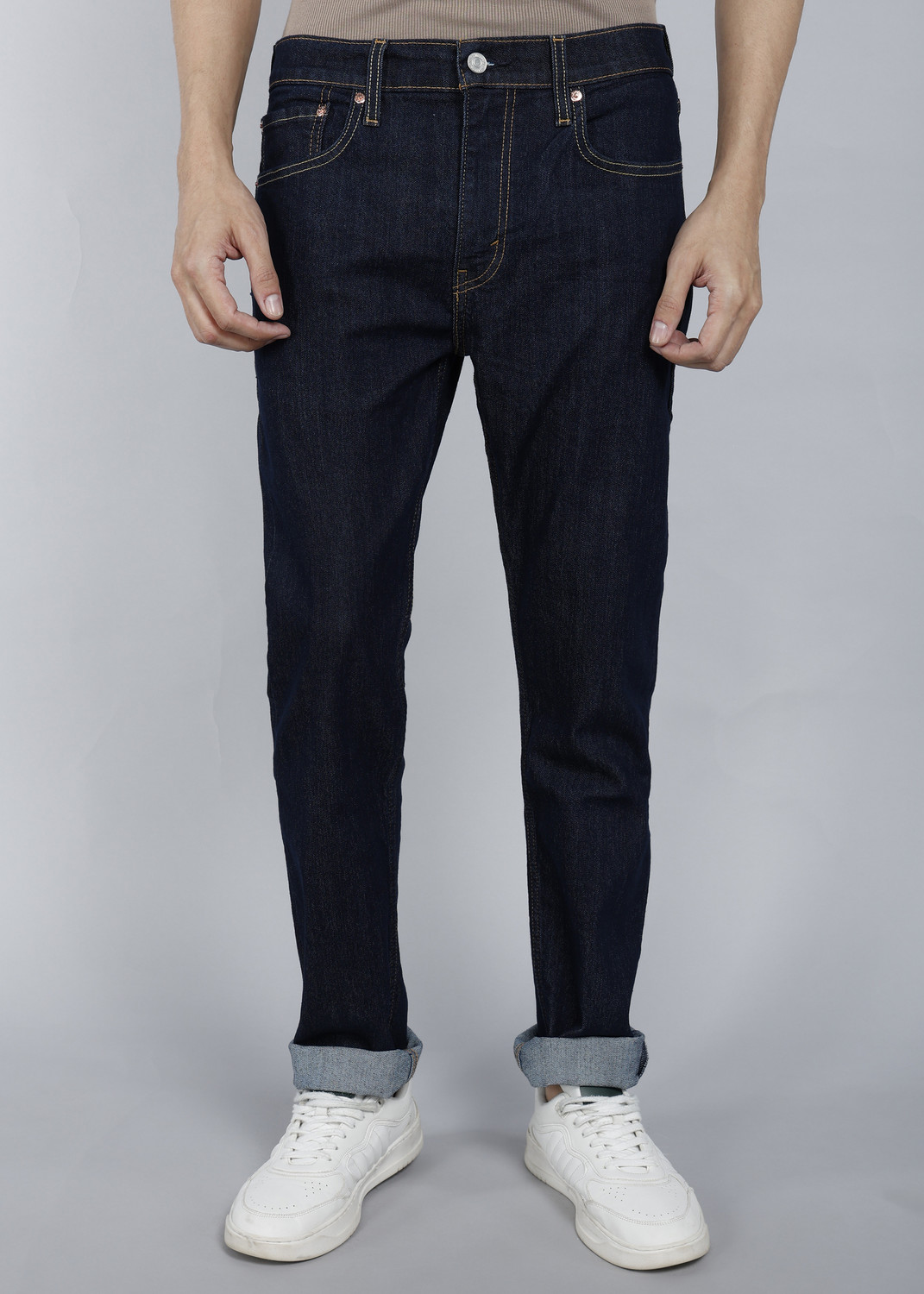 Image of LEVI'S Tapered Fit Men Dark Blue Jeans