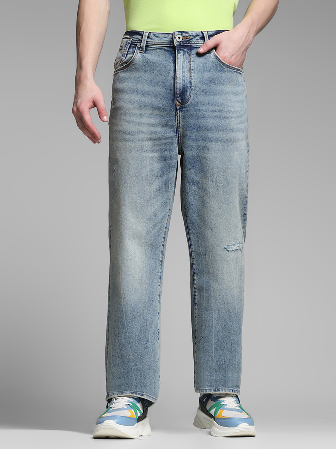 Image of JACK & JONES Loose Fit Men Blue Jeans