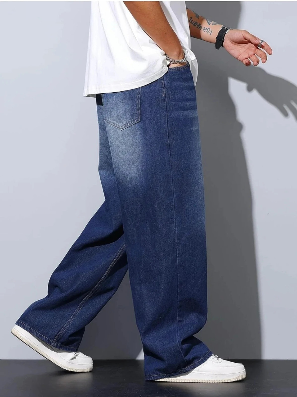 Image of SHIMTEC Straight Fit Men Blue Jeans