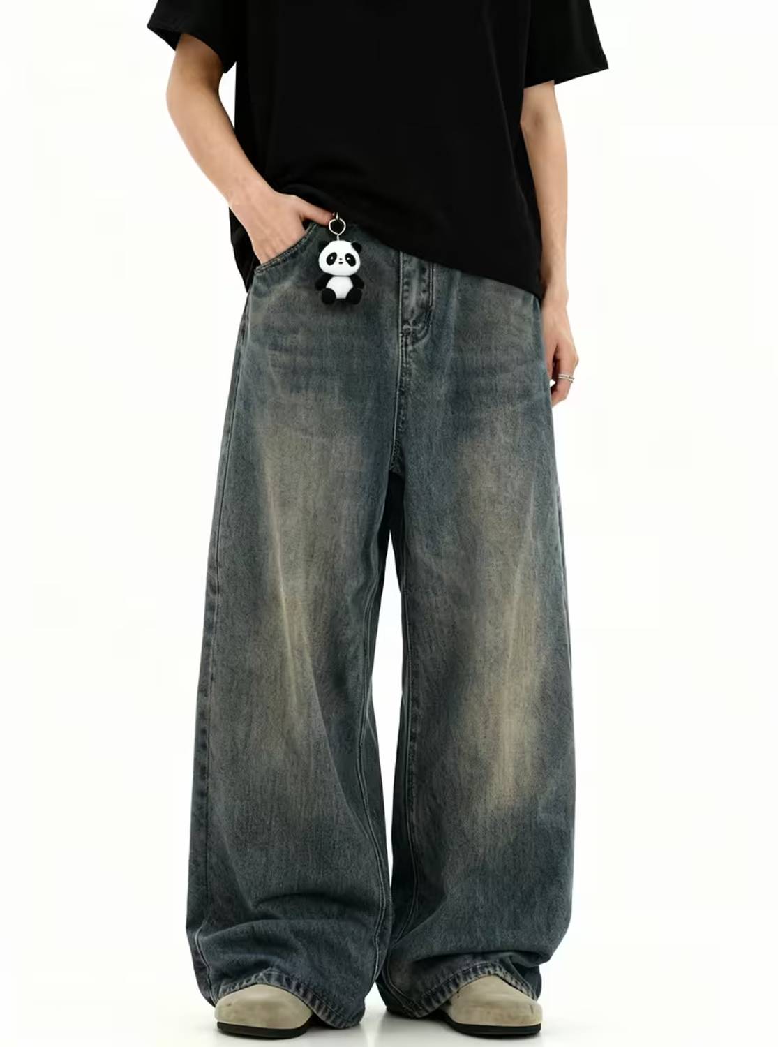 Sky Collection Men's Loose Fit Blue Jeans