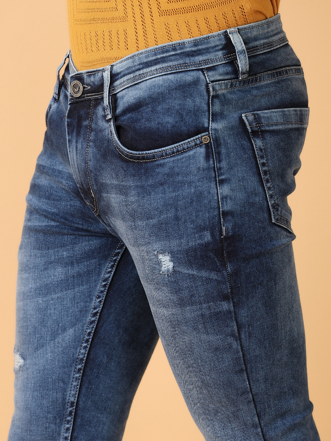 Image of V-MART Skinny Men Blue Jeans