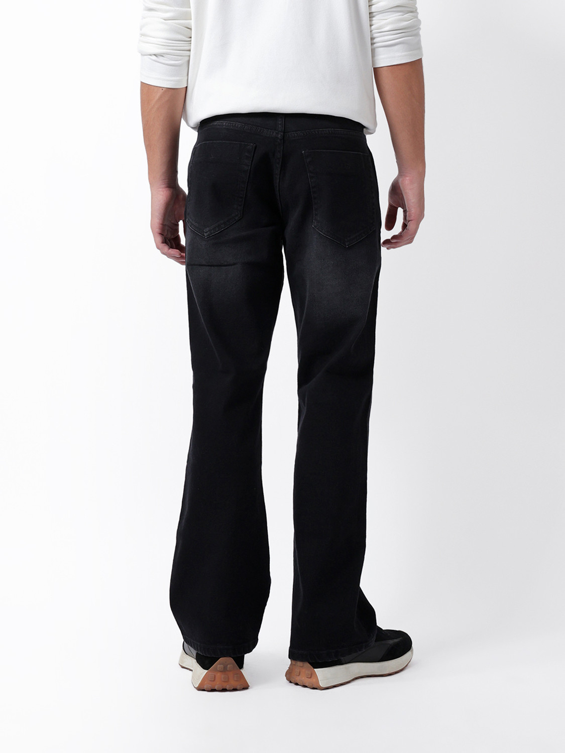 Image of THE BEAR HOUSE Boot-Leg Men Black Jeans