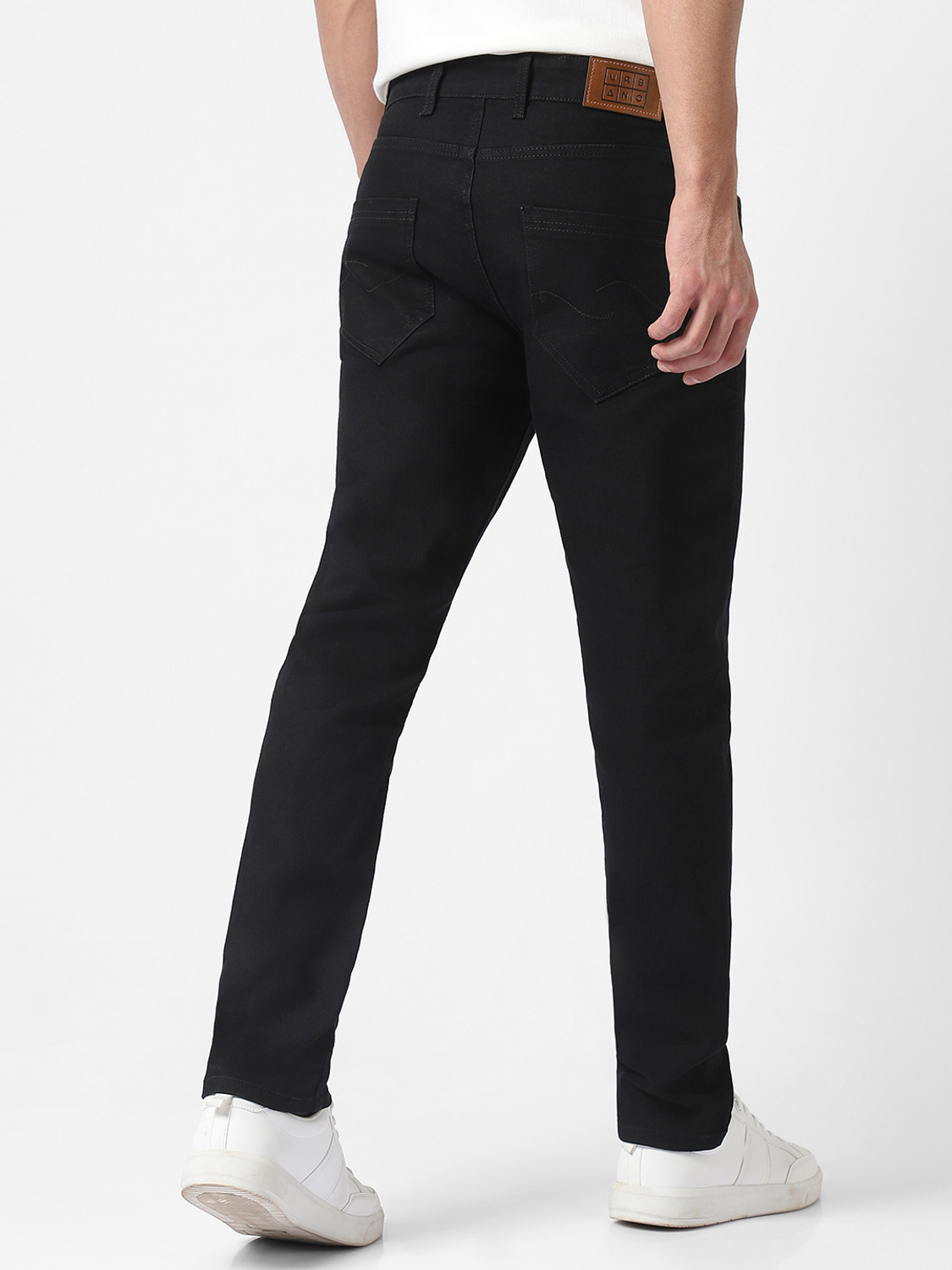 Image of Urbano Fashion Slim Men Black Jeans