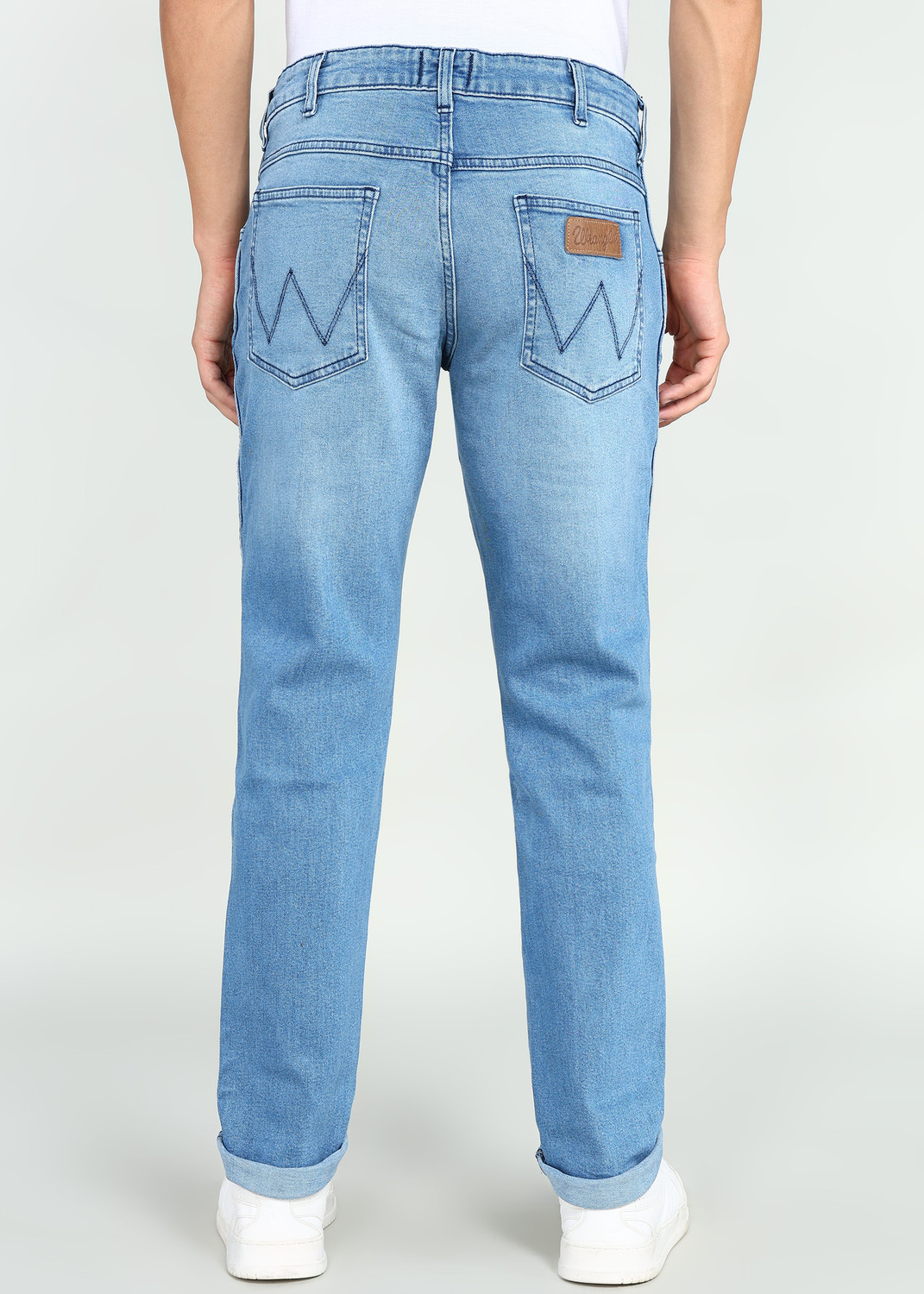 Image of Wrangler Slim Men Blue Jeans