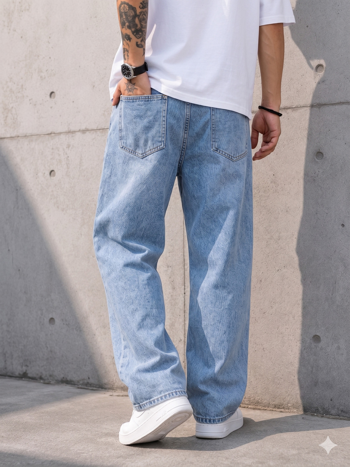 Image of CMD Coinmen Denims Loose Fit Men Light Blue Jeans