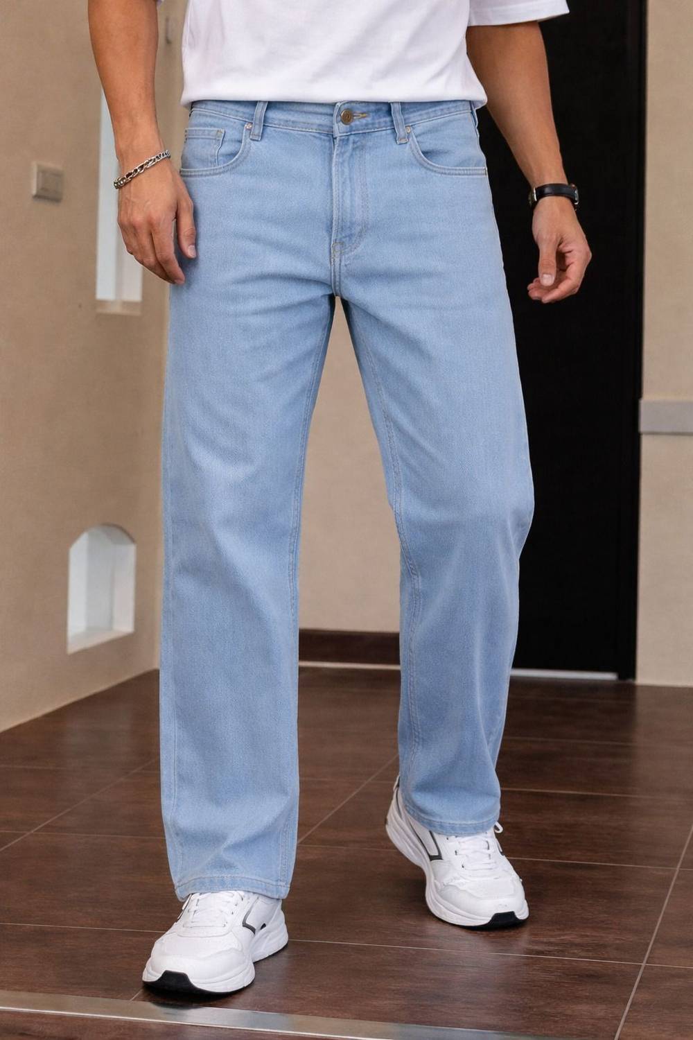 HANGERHOOD Straight Fit Men Blue Jeans - Image 1