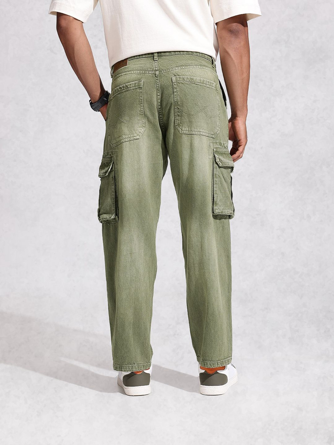 Image of WROGN Regular Men Green Jeans