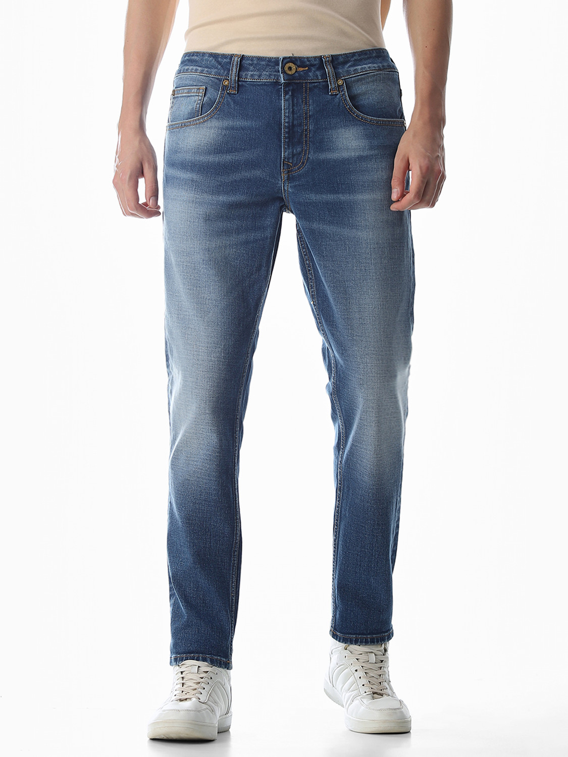 Image of JACK & JONES Slim Men Blue Jeans